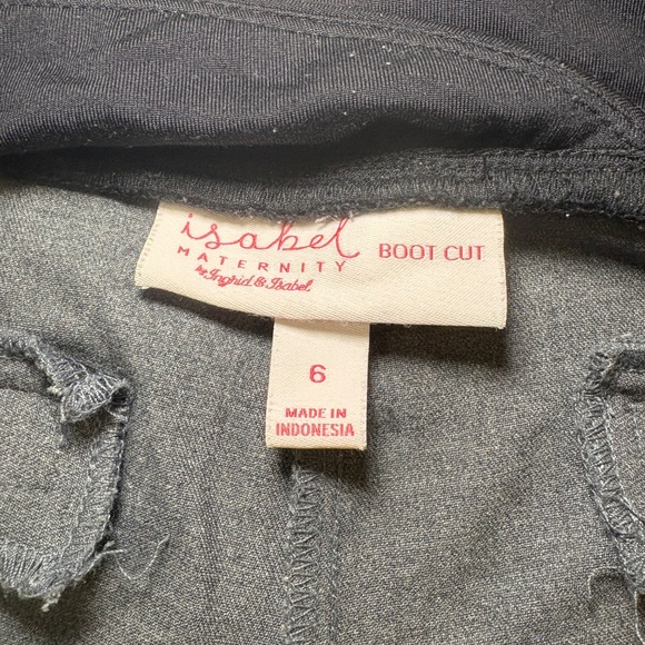 Ingrid & Isabel Maternity Pants Womens 6 Black/Gray Bootcut Full Panel - Picture 2 of 10